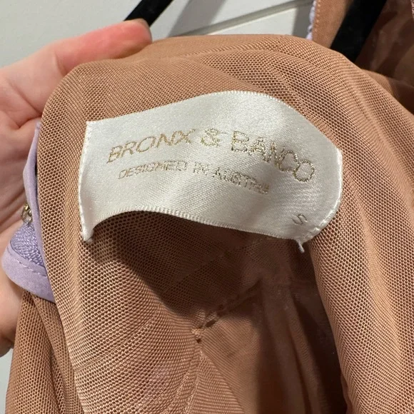 Bronx & Banco Purple Plunge Megan Floral Embroidered Lace Gown - Picture 8 of 10